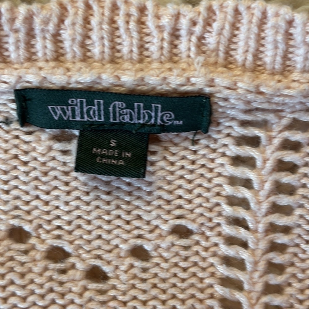 WILD FABLE Pink Cardigan cropped size S - Picture 9 of 12